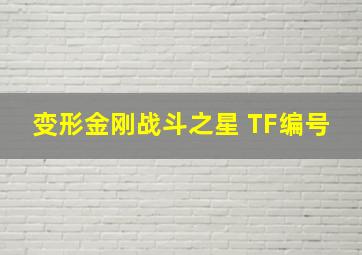 变形金刚战斗之星 TF编号